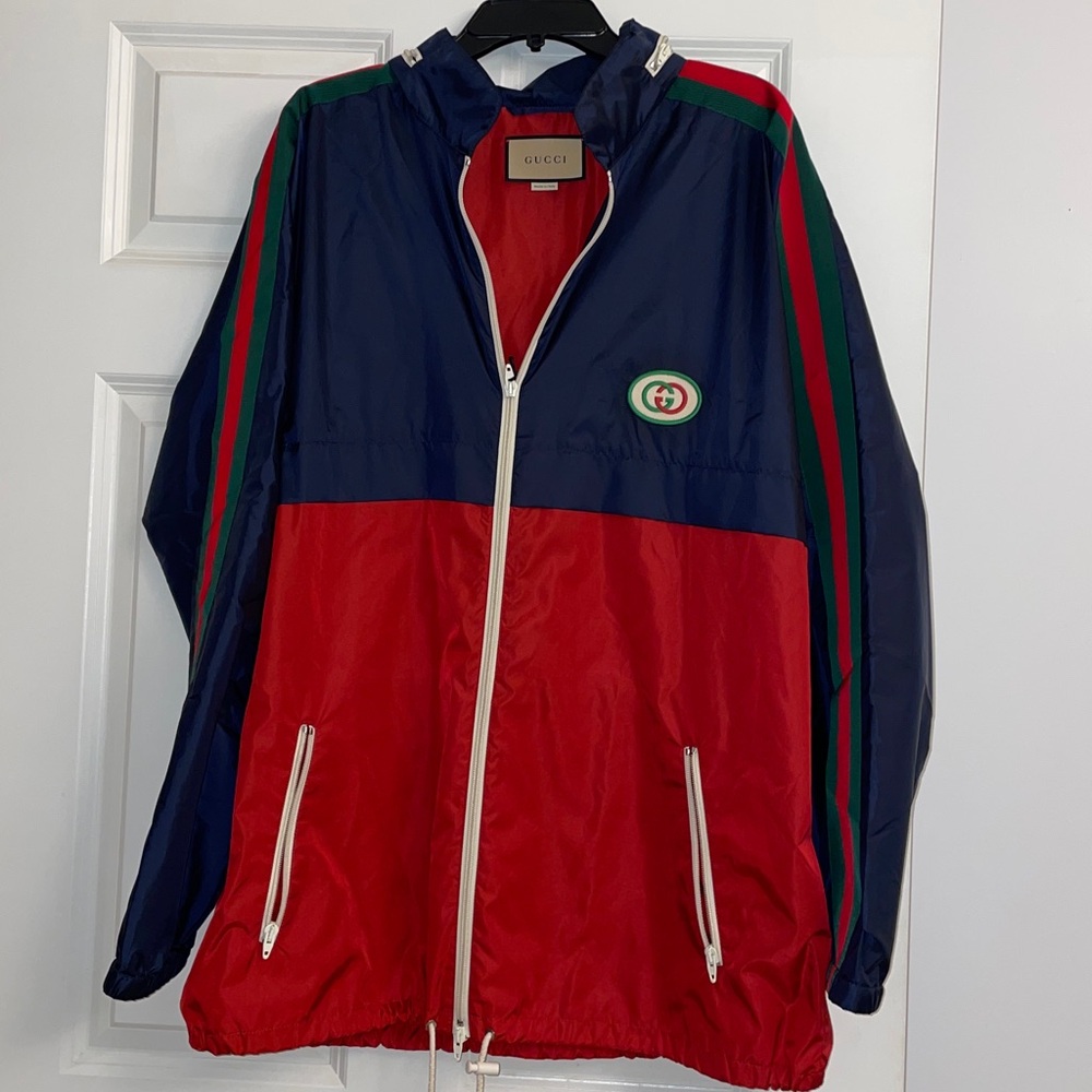 New Gucci mens water repellent jacket